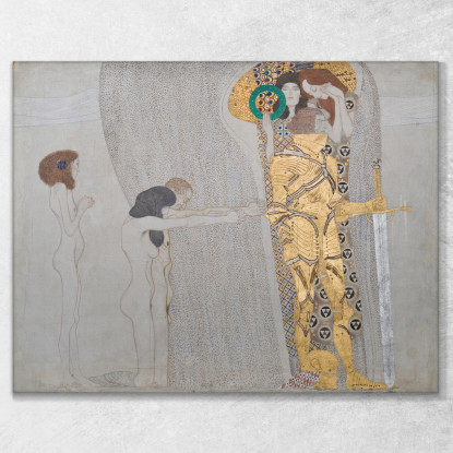 Fregio Di Beethoven Le Sofferenze Della Debole Umanità Gustav Klimt kg145 quadro stampato su tela