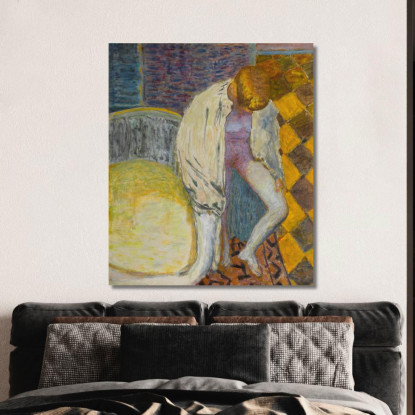 Donna Che Esce Dal Bagno Pierre Bonnard pbn12 quadro stampato su tela