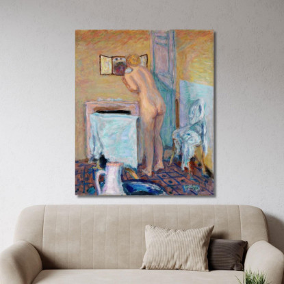 Nudo Davanti Allo Specchio Pierre Bonnard pbn50 quadro stampato su tela