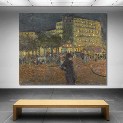 Piazza Pigalle Di Notte Pierre Bonnard pbn56 quadro stampato su tela