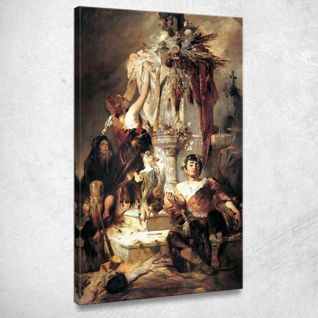 Antica Scena Della Vittima Hans Makart hmk7 quadro stampato su tela Antica Scena Della Vittima Hans Makart hmk7 quadro stampato su tela