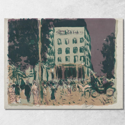 I Boulevards Pierre Bonnard pbn70 quadro stampato su tela