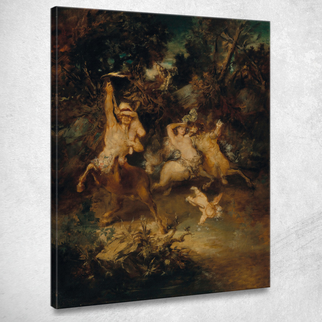 Centauri Nella Foresta Hans Makart hmk10 quadro stampato su tela Centauri Nella Foresta Hans Makart hmk10 quadro stampato su tela