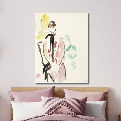 Bozzetto Per Un Ritratto Di Madame De Carnière-Wouters Moglie Dell'Artista Rik Wouters rwo22 quadro stampato su tela