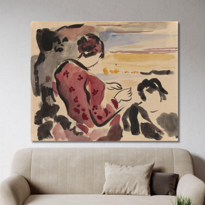 Donna Seduta Rik Wouters rwo24 quadro stampato su tela