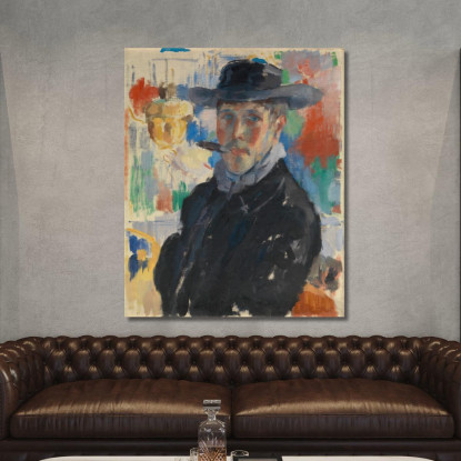 Autoritratto Con Sigaro Rik Wouters rwo28 quadro stampato su tela
