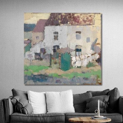 Facciate Bianche E Giardino A Boitsfort Rik Wouters rwo36 quadro stampato su tela