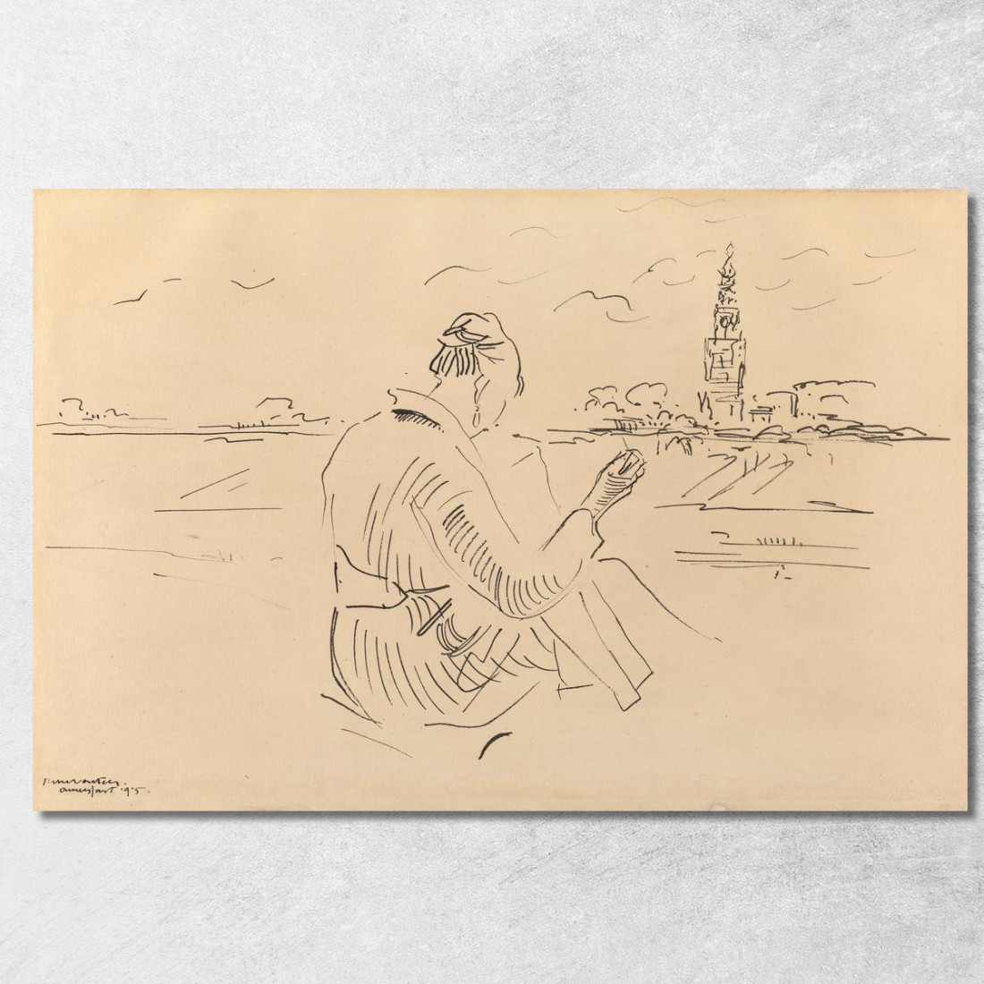 Donna Che Cuce Prima Di Amersfoort Rik Wouters rwo44 quadro stampato su tela Donna Che Cuce Prima Di Amersfoort Rik Wouters rwo44 quadro stampato su tela