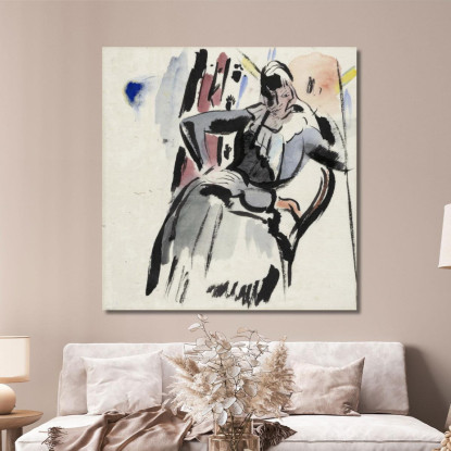 Donna Seduta Rik Wouters rwo45 quadro stampato su tela