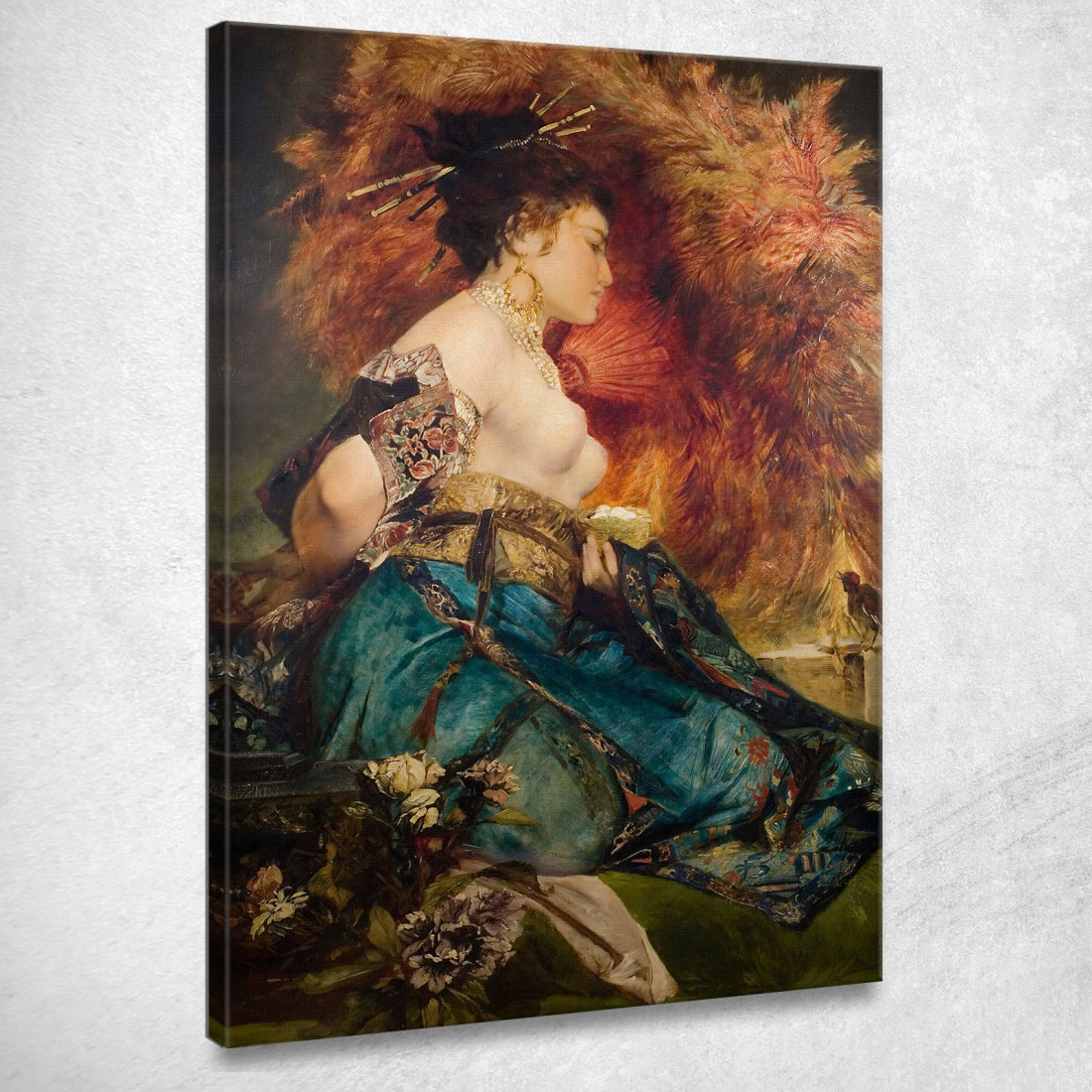 La Donna Giapponese Hans Makart hmk15 quadro stampato su tela