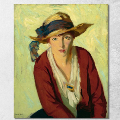 Il Cappello Da Spiaggia Robert Henri rhn67 quadro stampato su tela