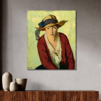 Il Cappello Da Spiaggia Robert Henri rhn67 quadro stampato su tela
