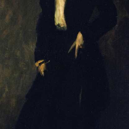 Giovane Donna In Nero Robert Henri rhn76 quadro stampato su tela