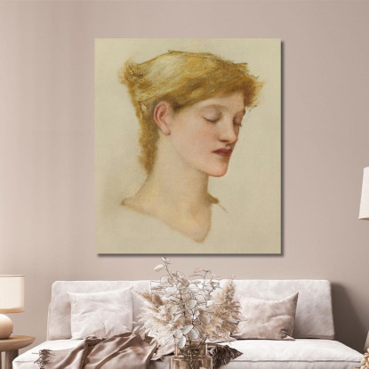 Testa Di Donna Sir Edward Coley Burne-Jones ecb25 quadro stampato su tela