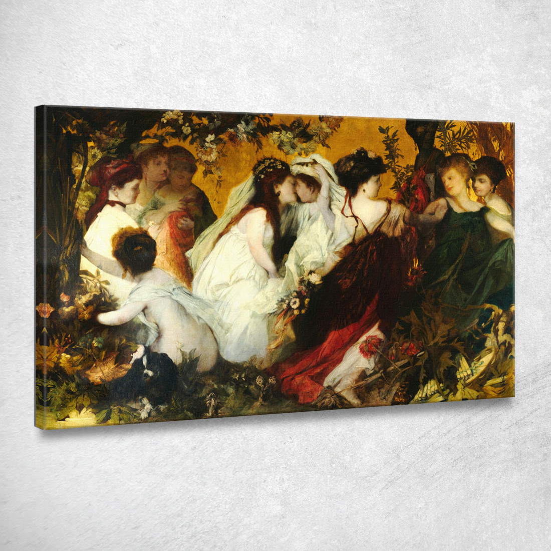 Modern Amoretti 3 Hans Makart hmk35 quadro stampato su tela Modern Amoretti 3 Hans Makart hmk35 quadro stampato su tela
