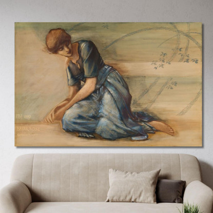 Studio Della Serie Briar Rose Per Il Garden Court Iv Sir Edward Coley Burne-Jones ecb78 quadro stampato su tela