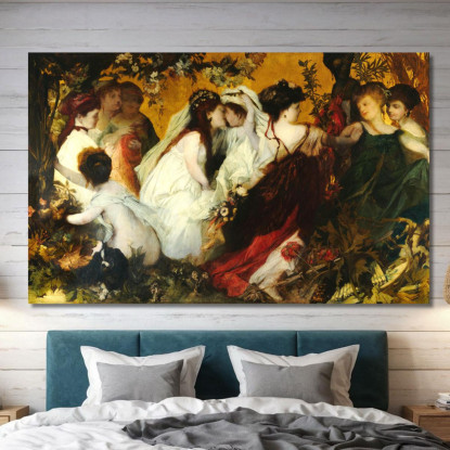 Modern Amoretti 3 Hans Makart hmk35 quadro stampato su tela