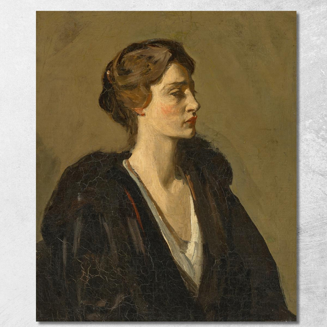 Una Signora In Nero Lady Gwendeline Spencer-Churchill Sir John Lavery sjl2 quadro stampato su tela