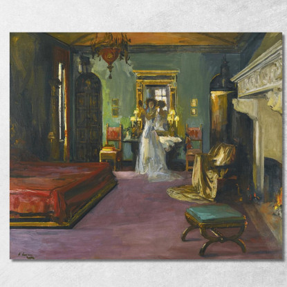 La Camera Da Letto Della Signora Rosen Sir John Lavery sjl32 quadro stampato su tela