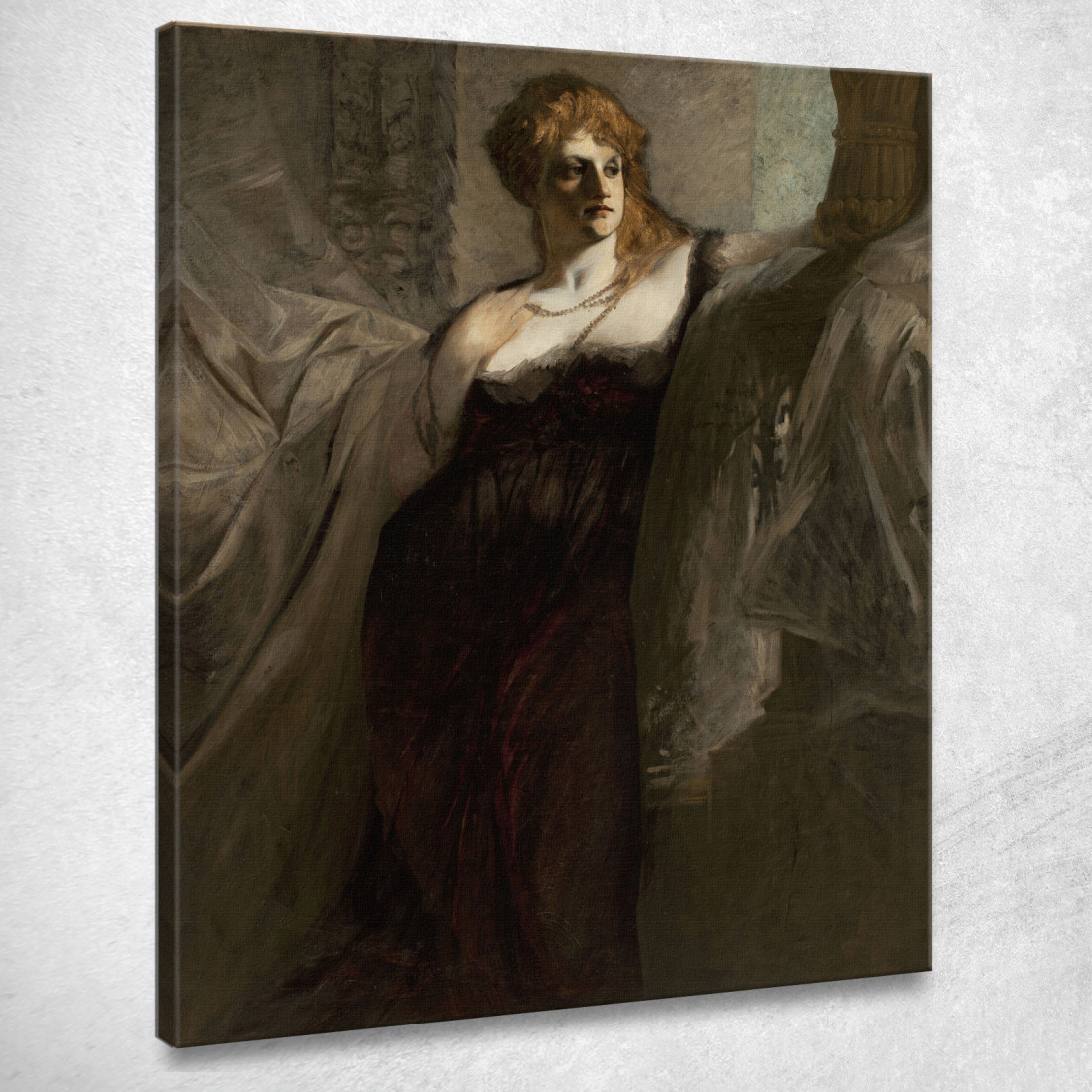 Ritratto Di Una Giovane Donna Hans Makart hmk44 quadro stampato su tela Ritratto Di Una Giovane Donna Hans Makart hmk44 quadro stampato su tela