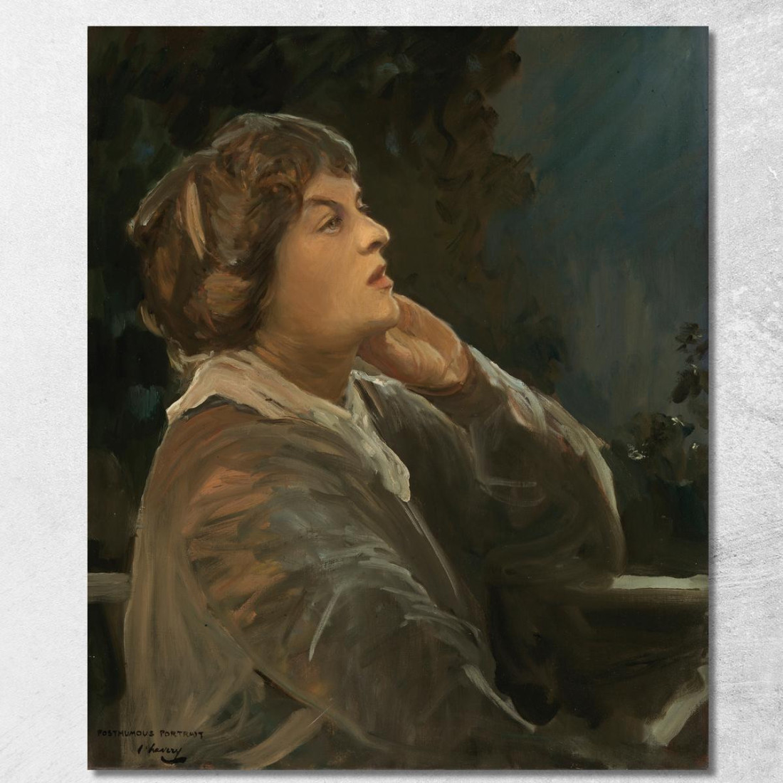 Ritratto Di Dora Sigerson Mrs Shorter C.1870-1918 Poeta Sir John Lavery sjl36 quadro stampato su tela Ritratto Di Dora Sigerson Mrs Shorter C.1870-1918 Poeta Sir John Lavery sjl36 quadro stampato su tela