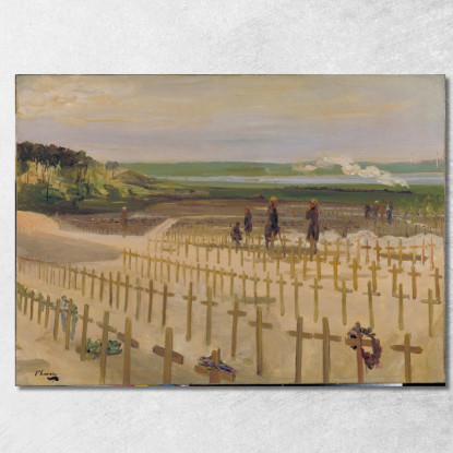 Il Cimitero Etaples 1919 Sir John Lavery sjl47 quadro stampato su tela