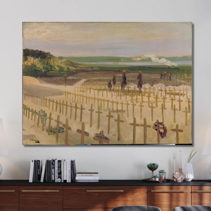 Il Cimitero Etaples 1919 Sir John Lavery sjl47 quadro stampato su tela