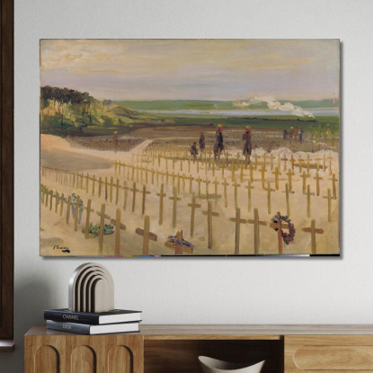 Il Cimitero Etaples 1919 Sir John Lavery sjl47 quadro stampato su tela