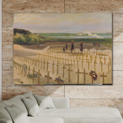 Il Cimitero Etaples 1919 Sir John Lavery sjl47 quadro stampato su tela