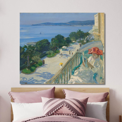 La Terrazza Cap D'Ail Sir John Lavery sjl57 quadro stampato su tela