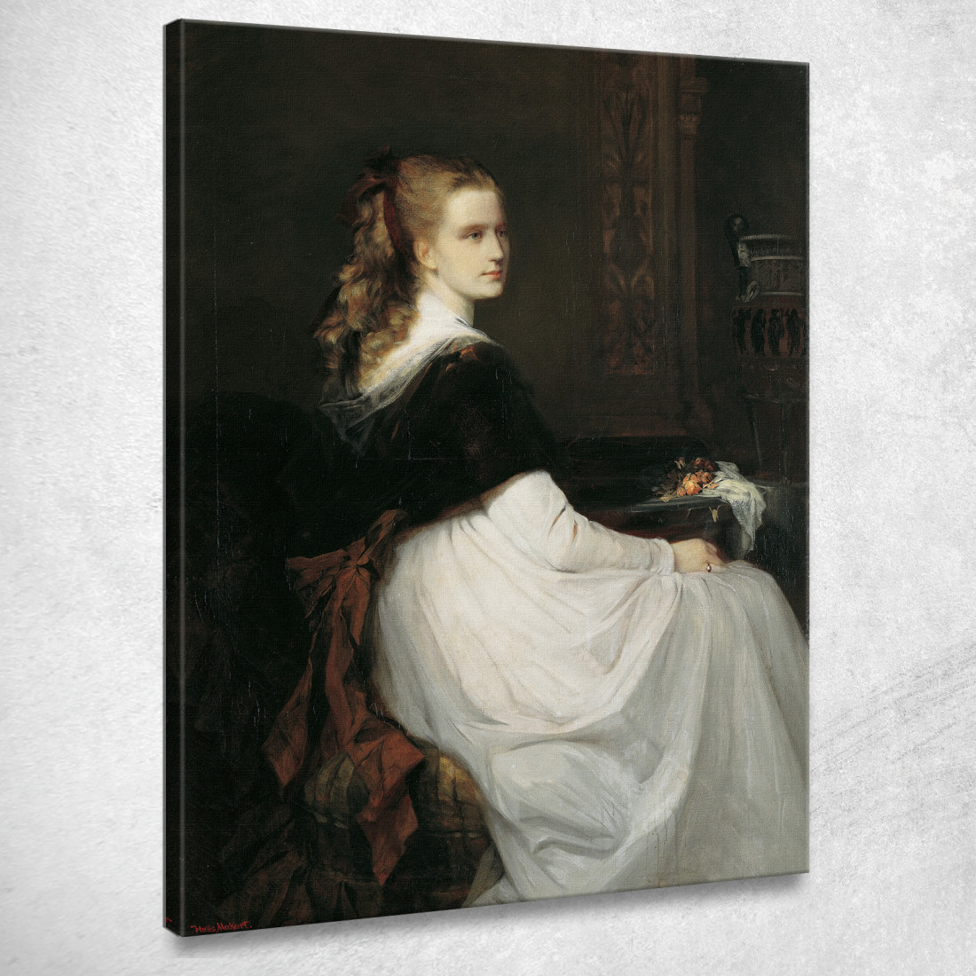 Ritratto Di Eugénie Scheuffelen Hans Makart hmk47 quadro stampato su tela Ritratto Di Eugénie Scheuffelen Hans Makart hmk47 quadro stampato su tela