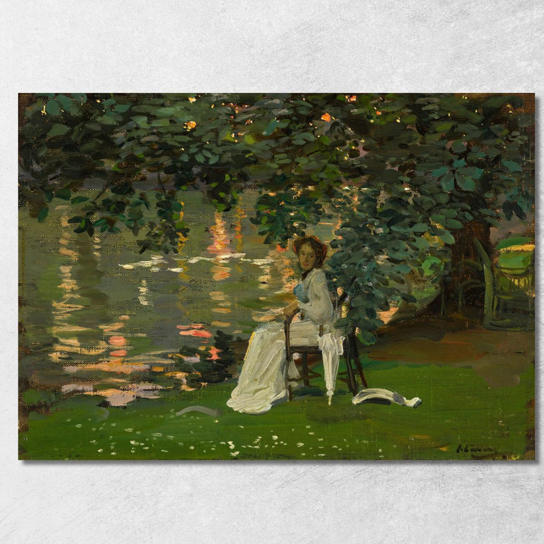 Sotto Gli Alberi Ranelagh Sir John Lavery sjl59 quadro stampato su tela