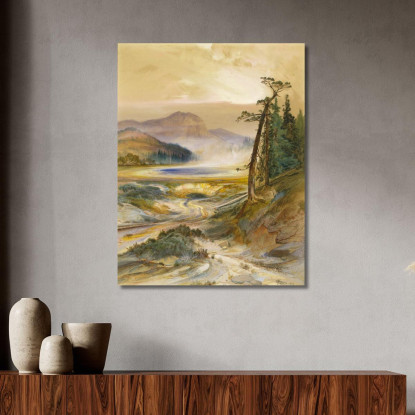 Geyser Excelsior Parco Di Yellowstone Thomas Moran tmr19 quadro stampato su tela