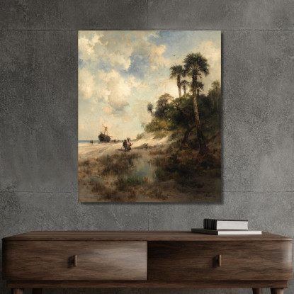 Isola Di Fort George Florida Thomas Moran tmr20 quadro stampato su tela
