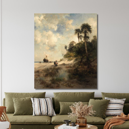 Isola Di Fort George Florida Thomas Moran tmr20 quadro stampato su tela