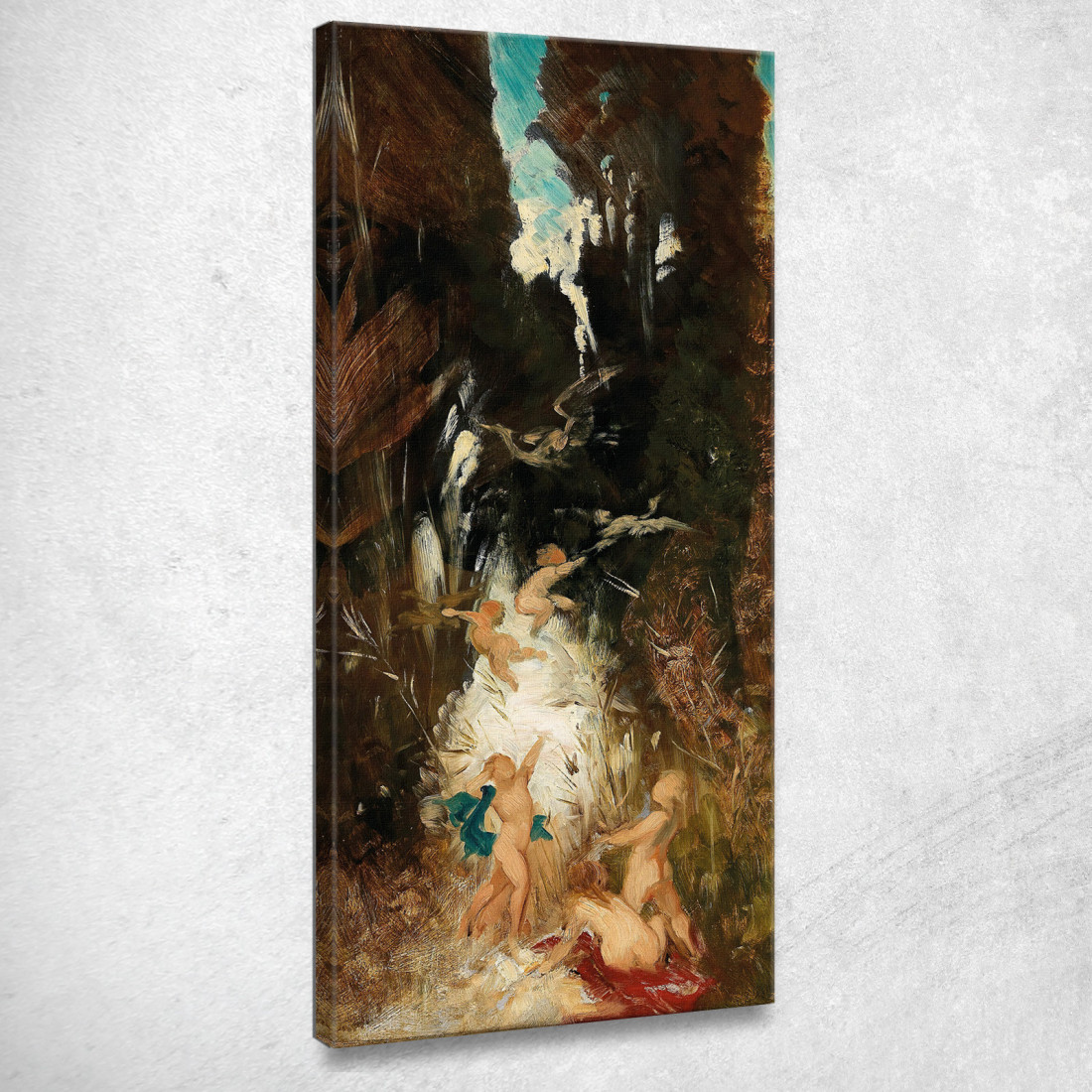 Putti Vicino Ad Un Ruscello Della Foresta Hans Makart hmk51 quadro stampato su tela Putti Vicino Ad Un Ruscello Della Foresta Hans Makart hmk51 quadro stampato su tela