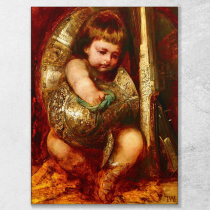 Putto Che Pulisce Le Braccia Di Marte Hans Makart hmk52 quadro stampato su tela