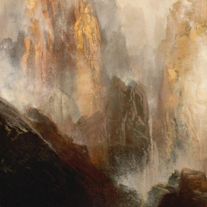 Nebbia Nel Canyon Di Kanab Nello Utah Thomas Moran tmr41 quadro stampato su tela