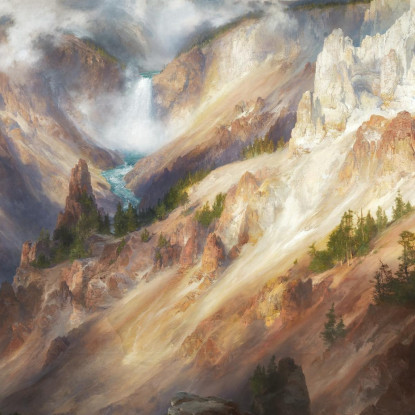 Il Grand Canyon Dello Yellowstone Thomas Moran tmr62 quadro stampato su tela