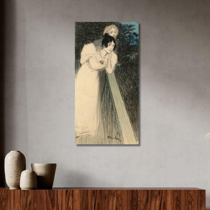 Due Donne In Abiti Théophile Alexandre Steinlen tas17 quadro stampato su tela