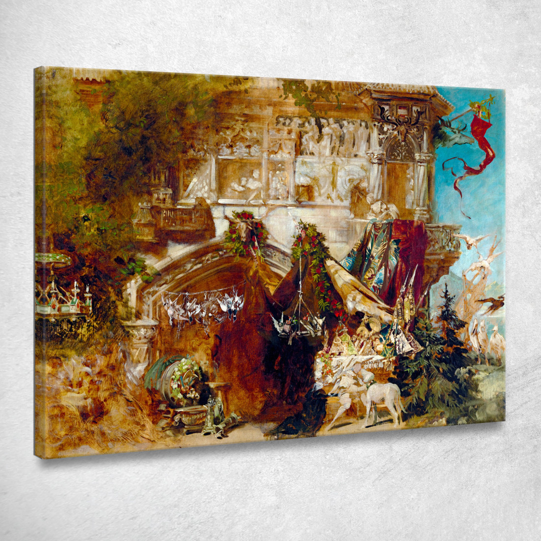 Il Castello Di Caccia Hans Makart hmk62 quadro stampato su tela Il Castello Di Caccia Hans Makart hmk62 quadro stampato su tela