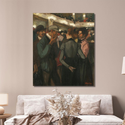 Ragazze E Magnaccia Al Moulin Rouge Théophile Alexandre Steinlen tas21 quadro stampato su tela