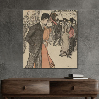 La Becquée Di G. Delaquys Théophile Alexandre Steinlen tas27 quadro stampato su tela