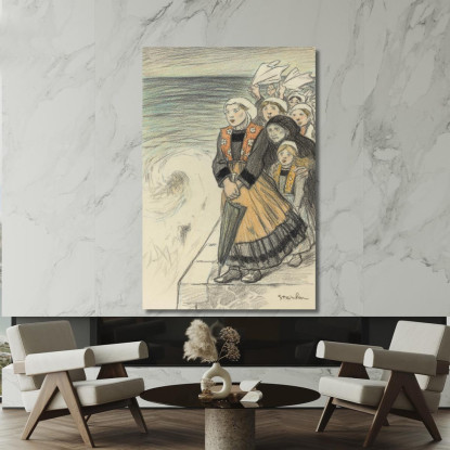 Mogli Dei Marinai Théophile Alexandre Steinlen tas44 quadro stampato su tela
