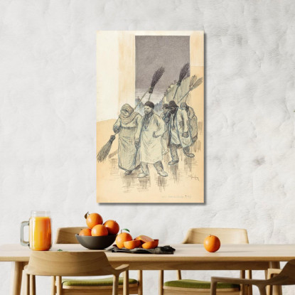 Spazzatrici Théophile Alexandre Steinlen tas48 quadro stampato su tela