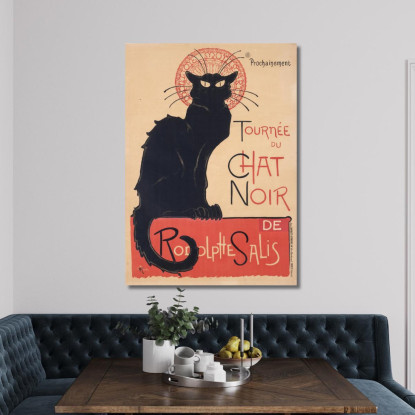 Giro Del Gatto Nero Théophile Alexandre Steinlen tas54 quadro stampato su tela