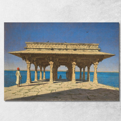 Serata Su Un Lago. Un Padiglione Sull'Argine Di Marmo A Rajnagar Principato Di Udaipur Vasily Vereshchagin vvr19 quadro stampat