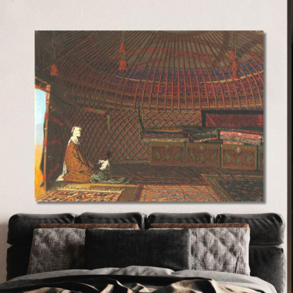Dentro La Tenda Di Un Ricco Kirghiso Vasily Vereshchagin vvr25 quadro stampato su tela
