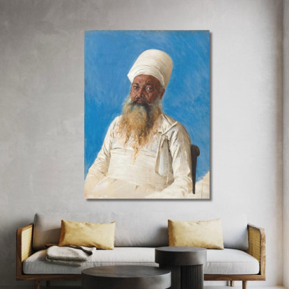 Sacerdote Parsi Adoratore Del Fuoco. Bombay Vasily Vereshchagin vvr39 quadro stampato su tela