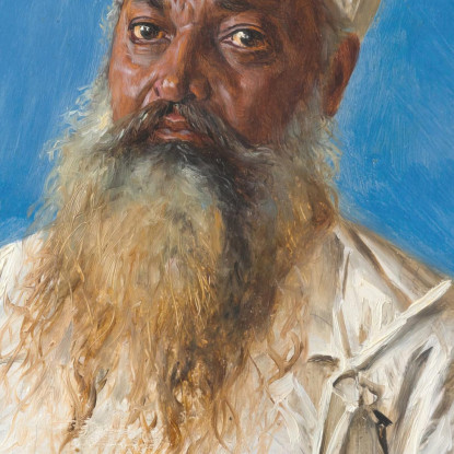 Sacerdote Parsi Adoratore Del Fuoco. Bombay Vasily Vereshchagin vvr39 quadro stampato su tela